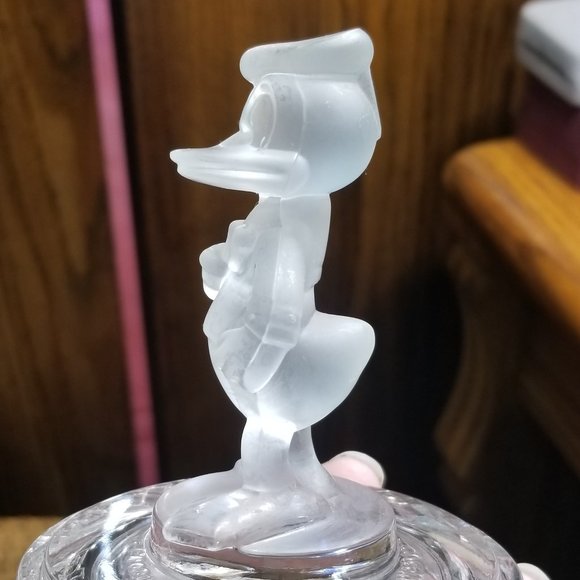 1985 Hofbauer Disney Donald Duck Lead Crystal Trinket Dish Vintage Glass EUC - Picture 6 of 9